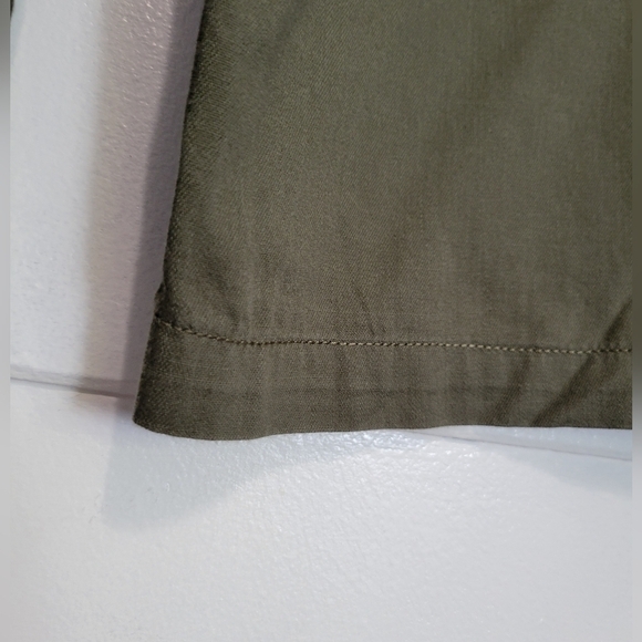 Seven7 Wide-Leg Cropped Pants Fatique Green Size 12 - Picture 11 of 11